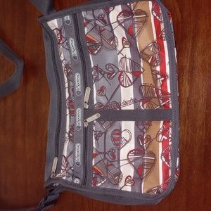 LeSportSac Large Crossbody Bag Kasey Hearts Purse - Y2K